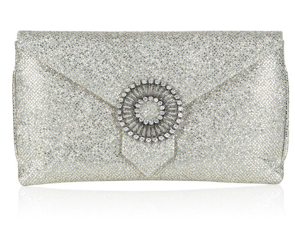 Personalized Rainbow Embellished Crystal Charlie Clutch