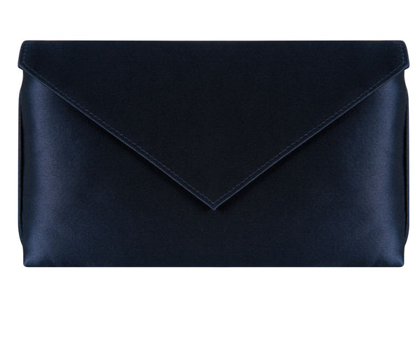 Abby Navy Blue Silk Clutch | Designer Clutch Bags – Wilbur & Gussie